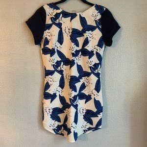 TOBI Floral Hawaiian Style Short Sleeve Mini Dress